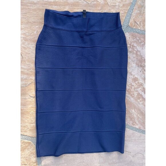 BCBG MaxAzria Women’s Simone Blue Stretch High Rise Bodycon Mini Skirt Size S - Picture 1 of 3